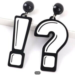 NWT Question Mark and Exclamation Point Earrings